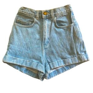 American Apparel - High-Waisted Denim Shorts